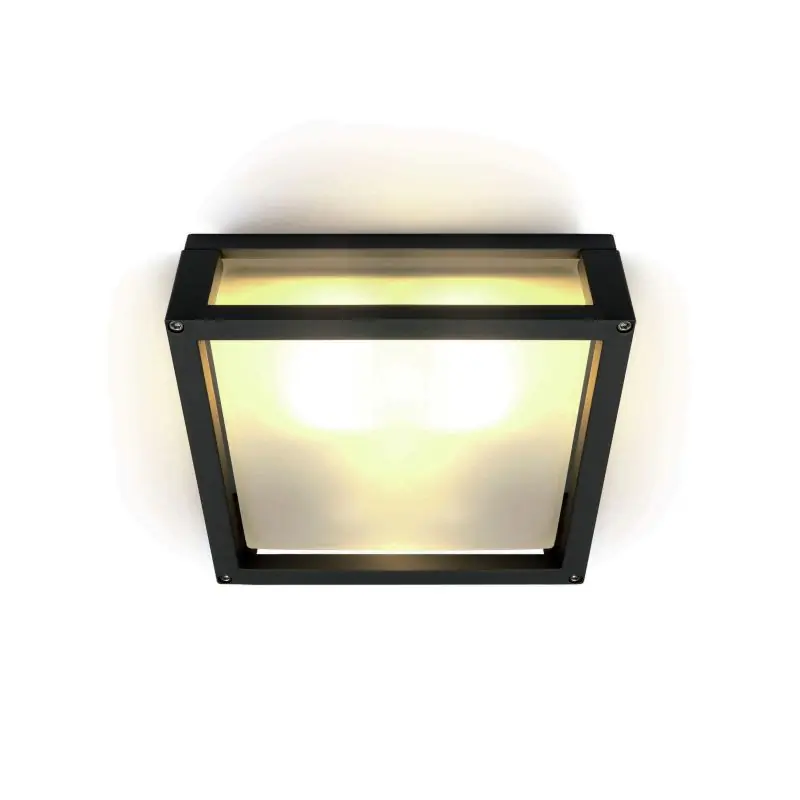 ONE Light Outdoor E27 Square - buiten plafond/wandverlichting - 25 x 25 x 9,5 cm - IP54 - zwart Veilige Betaling