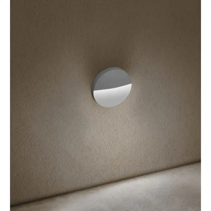 Beperkt Aanbod Century Italia Paseo - buiten wandverlichting - Ø 11 x 2,5 cm - 4W LED incl. - IP54 - grijs