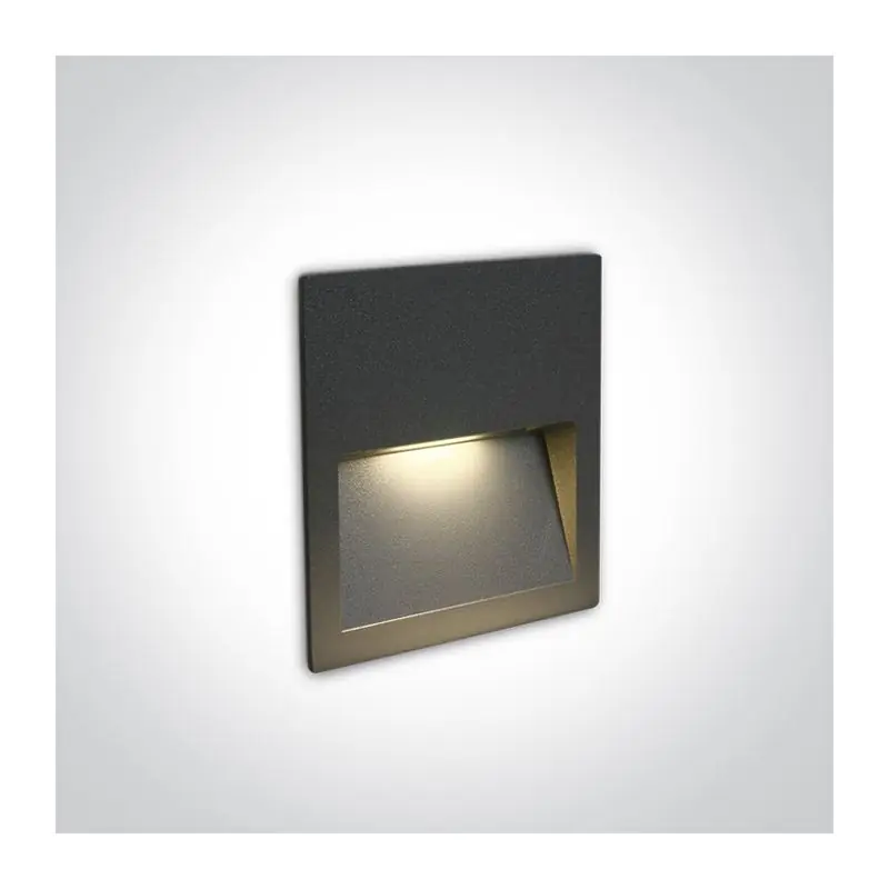 ONE Light Outdoor Dark Light Wall Recessed - inbouw wandverlichting - 11,5 x 11,5 x 3,5 cm - 4W LED incl. - IP65 - antraciet Origineel