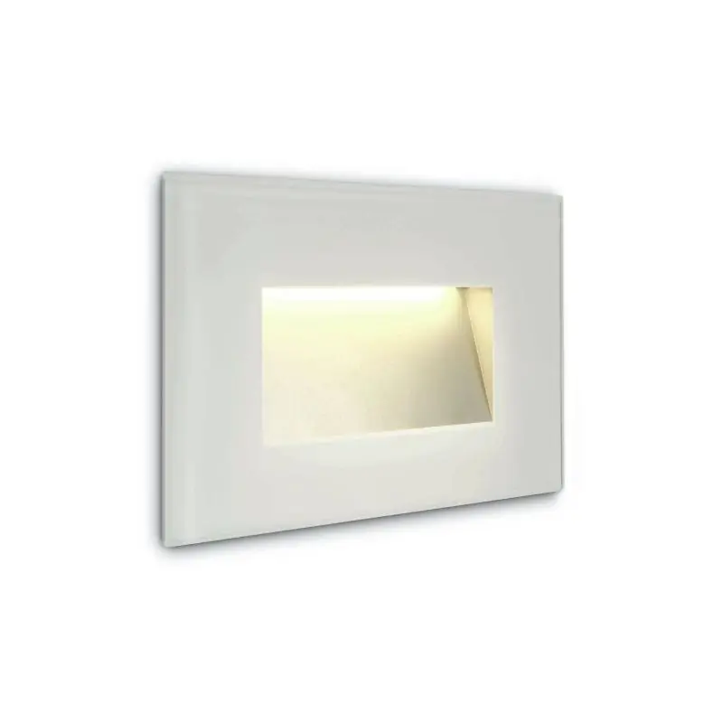 Merkproduct ONE Light Glass Face - inbouw wandverlichting - 12 x 3,6 x 8 cm - 4W LED incl. - IP65 - wit