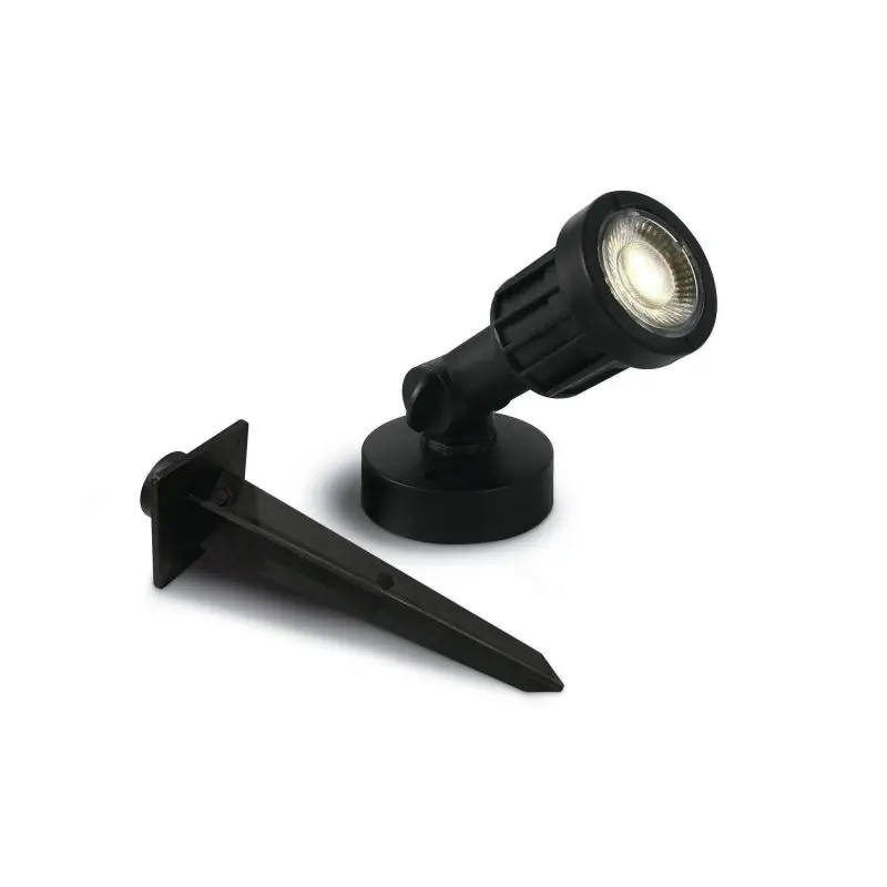 Groothandel ONE Light LED Garden Spots - grondspot op piek - Ø 5,5 x 15 cm - 5W LED incl. - IP65 - zwart - witte lichtkleur