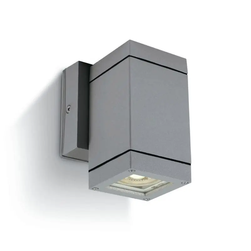 ONE Light GU10 Outdoor Cubes - buiten wandverlichting - 6,3 x 11,5 cm - IP54 - grijs Gratis Verzending