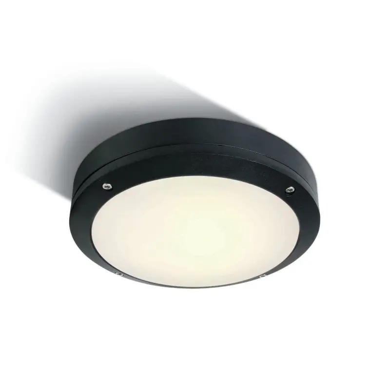 Topkwaliteit ONE Light Classic Outdoor Range - buiten plafondverlichting - Ø 22 x 6,5 cm - 10W LED incl. - IP54 - zwart