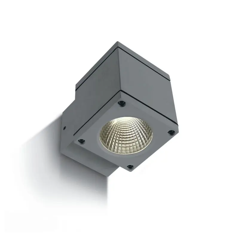 Handgemaakt ONE Light Outdoor Wall Cylinders  - buiten wandverlichting - 8 x 11,3 x 9,5 cm - 6W LED incl. - IP54 - grijs