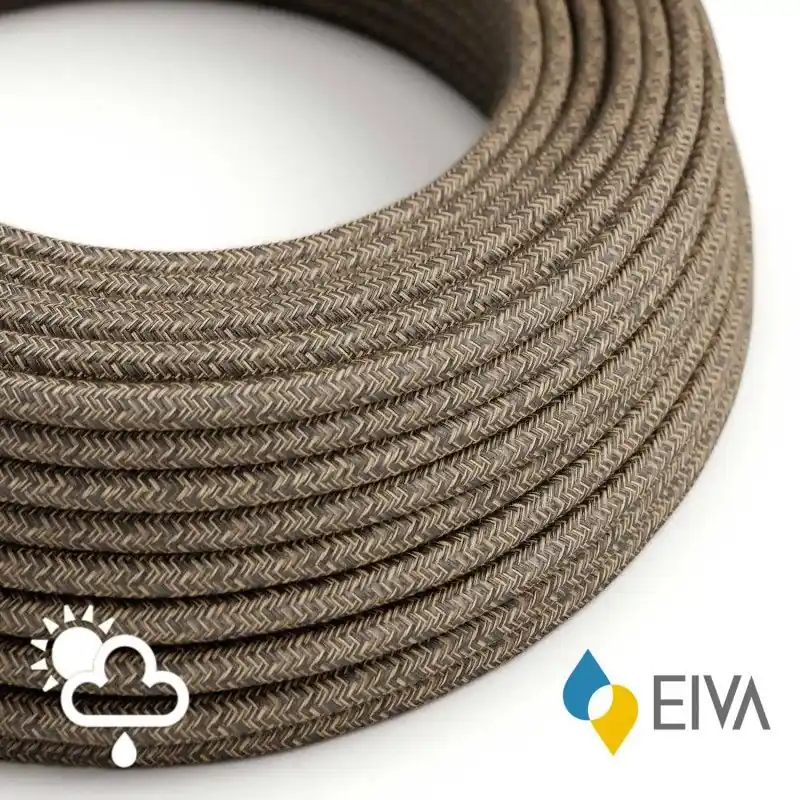 Creative Cables EIVA - textielsnoer - IP65 - per 100 cm - bruin Beperkt Aanbod