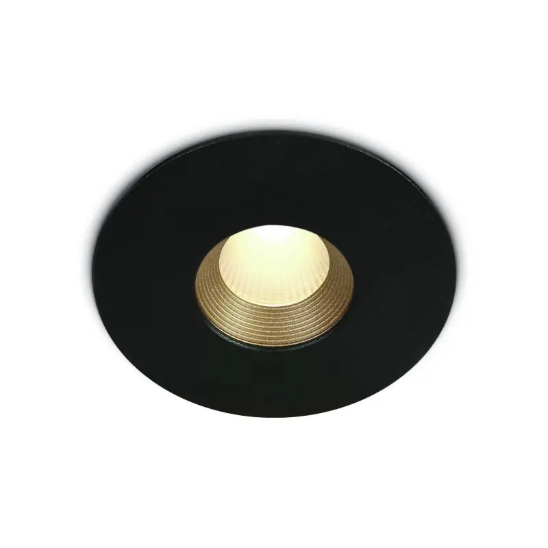 ONE Light COB Range- inbouwspot - Ø 88 mm, Ø 75 mm inbouwmaat - 8W LED incl. - IP54 - zwart Handgemaakt