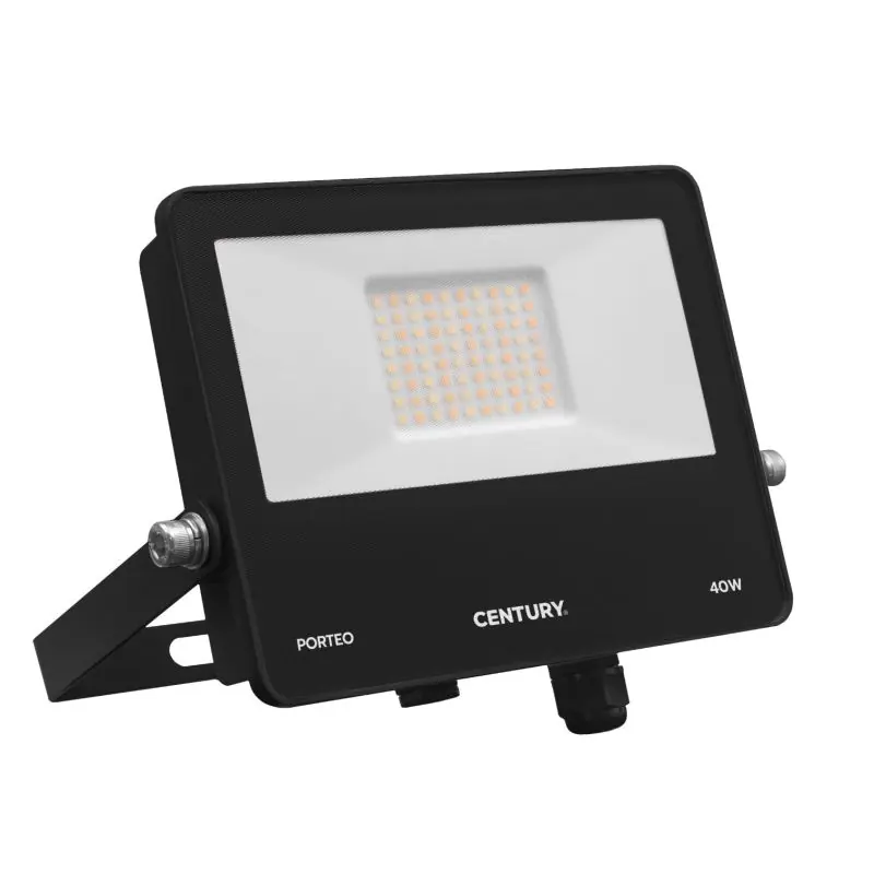 Century Italia Porteo CCT - verstraler - 22,4 x 3,6 x 20,3 cm - 40W LED incl. - instelbare lichtkleur - IP65 - zwart Korting