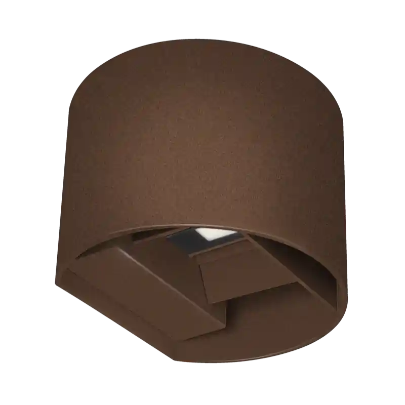 Tijdelijk Beschikbaar Century Italia Up & Down - wandlamp - 13,5 x 12 x 10 cm - 10W LED incl. - instelbare lichtkleur - IP65 - bruin