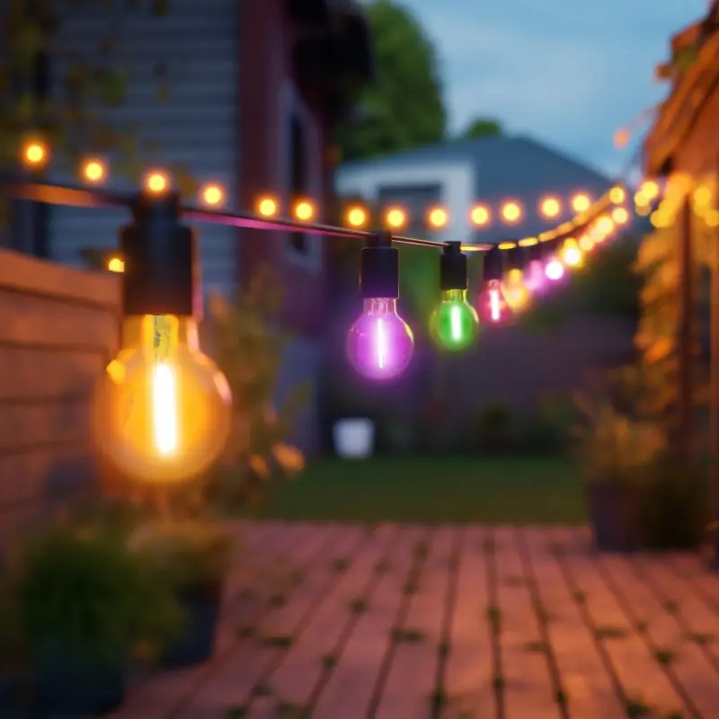 Gratis Retour Century Italia Fiesta - 8,5m lichtslinger waarvan 3,34m snoer - 10 x 6W LED incl. - IP44 - multicolor
