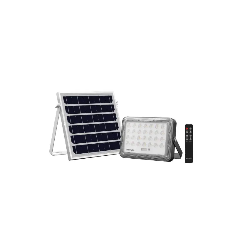 Uitverkoop Century Italia Prometeo - verstraler op zonne-energie met dag- en nachtsensor en afstandsbediening - 18 x 3,5 x 12,6 cm - 5W LED incl. - IP65 - zwart