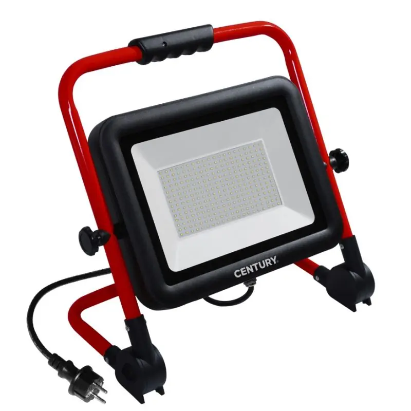 Exclusief Century Italia Rework - draagbare verstraler - 47,5 x 44,5 x 7 cm - 200W LED incl. - IP65 - zwart en rood