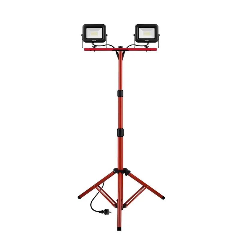 Century Italia Rework - verstraler op statief - 68 x 160 cm - 2 x 30W LED incl. - IP65 - 4000K - zwart en rood Origineel