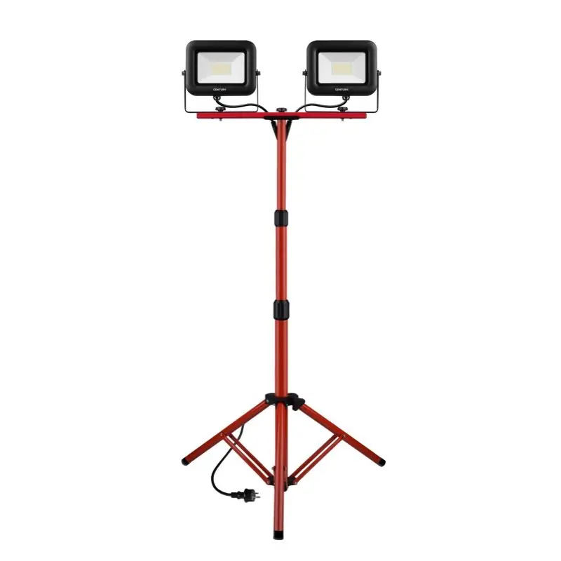 Beperkt Aanbod Century Italia Rework - verstraler op statief - 68 x 160 cm - 2 x 50W LED incl. - IP65 - 4000K - zwart en rood