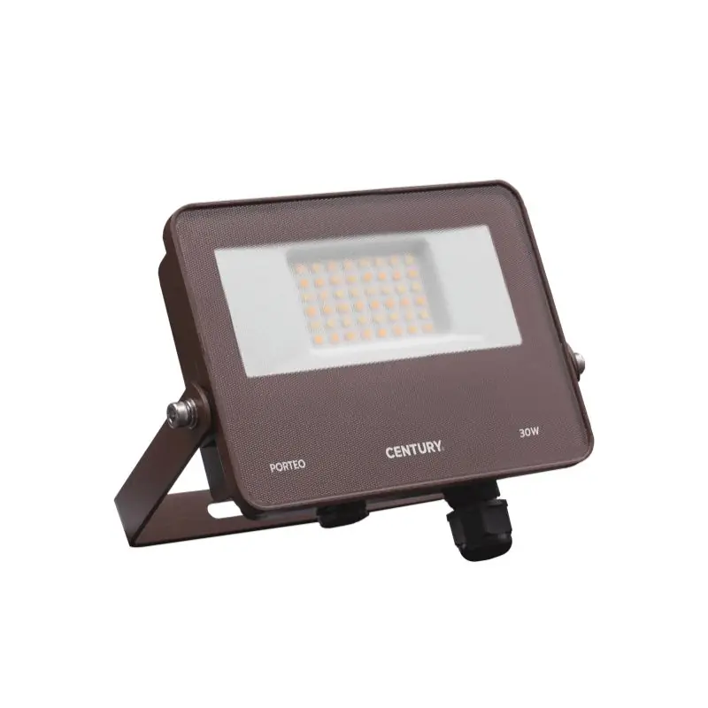 Century Italia Porteo CCT - verstraler - 14,4 x 16,2 x 3,6 cm - 30W LED incl. - instelbare lichtkleur - IP65 - bruin In De Mode
