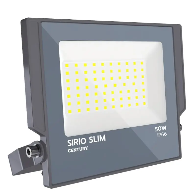Century Italia Sirio Slim - verstraler - 20 x 17,8 x 2,9 cm - 50W LED incl. - IP66 - grijs Exclusief
