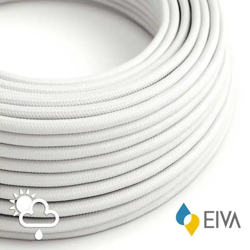 Voordeelprijs Creative Cables EIVA - textielsnoer - IP65 - per 100 cm - wit