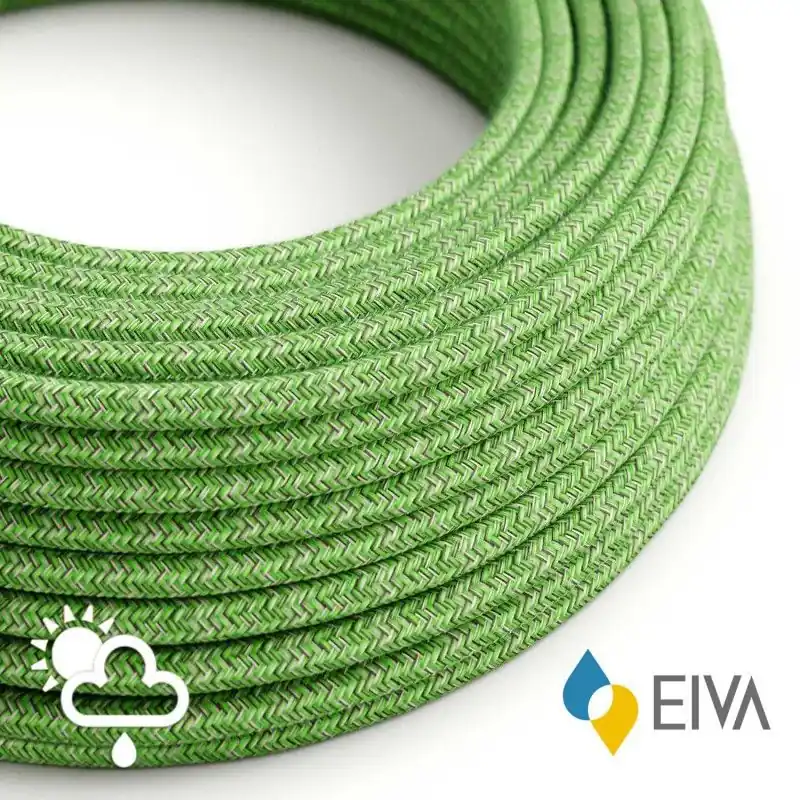 Actieprijs Creative Cables EIVA - textielsnoer - IP65 - per 100 cm - groen
