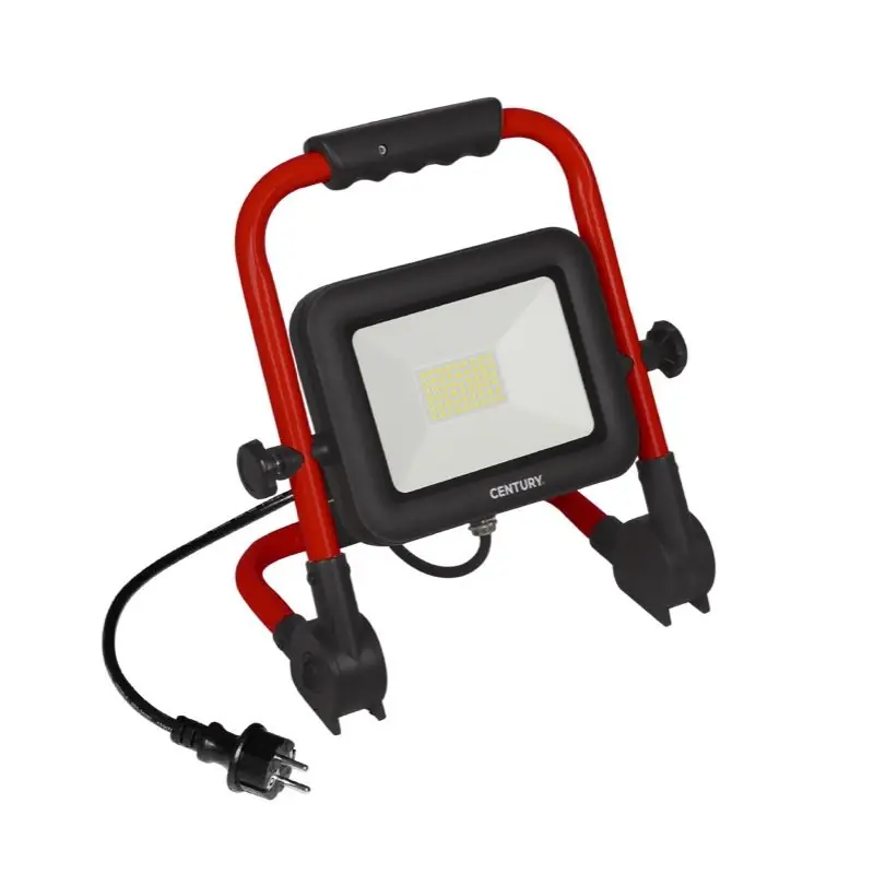 Century Italia Rework - draagbare verstraler - 18 x 25 x 25 cm - 30W LED incl. - IP65 - zwart en rood Actieprijs