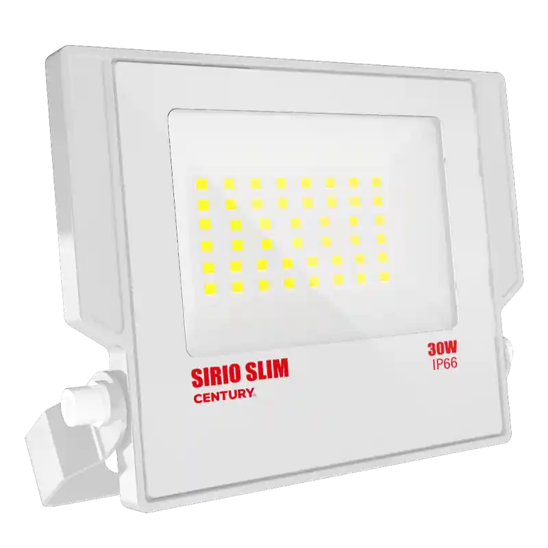 Gratis Retour Century Italia Sirio Slim - verstraler - 16 x 14,7 x 2,9 cm - 30W LED incl. - IP66 - wit