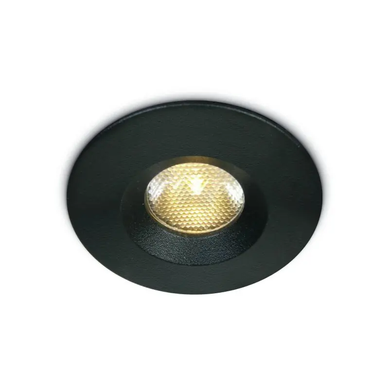 Origineel ONE Light - inbouwspot - Ø 46 mm, Ø 38 mm inbouwmaat - 3W dimbare LED incl. - IP65 - zwart