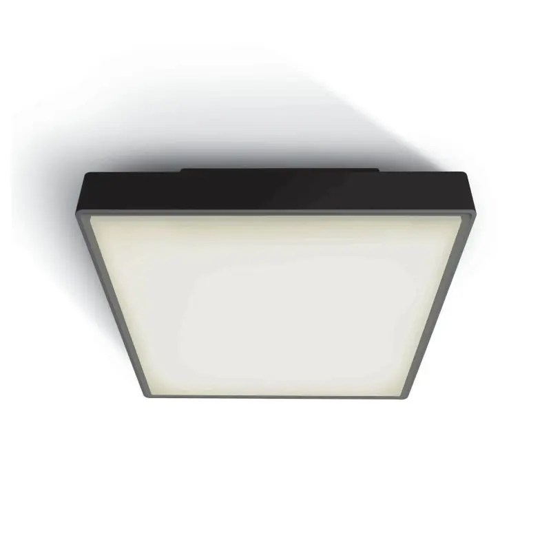 Nieuw ONE Light E27 Plafo Outdoor Square - buiten plafondverlichting - 22,1 x 22,1 x 9,3 cm - IP65 - zwart