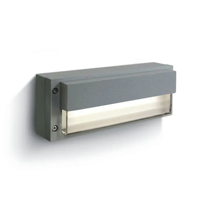 ONE Light Outdoor Wall Lights - buiten wandverlichting - 22 x 9 x 5 cm - 3W LED incl. - IP54 - grijs Op = Op