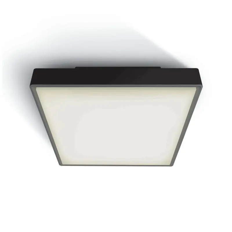 ONE Light E27 Plafo Outdoor Square - buiten plafondverlichting - 29,5 x 29,5 x 10,5 cm - IP65 - zwart Aanbieding