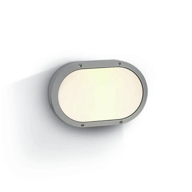 Laatste Kans ONE Light Round E27 Outdoor - buiten plafond/wandverlichting - 27,3 x 8 x 18,1 cm - IP54 - grijs