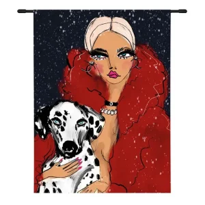 Wandkleed Dotted Doggy Tijdelijk Beschikbaar