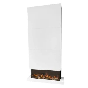 Modern Elektrische Levico 90 3D LED haard wit Disegno