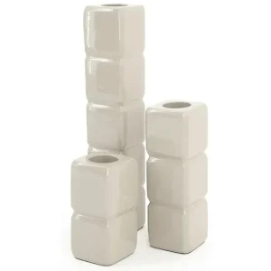 Aanbieding Kandelarenset Taupe 240004 Cube