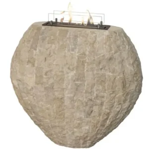 Vaas beige incl. bio ethanol haard Shigo Seizoensaanbieding