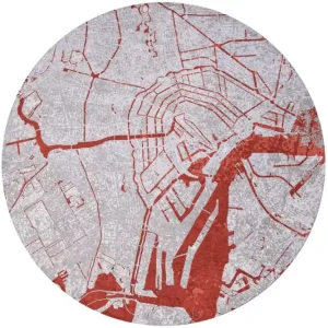 Beste Prijs Vloerkleed Orange Cut 9323 Cities | Louis de Poortere