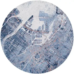 Vloerkleed Conductive Blue 9314 Tokyo Cities | Louis de Poortere Koop Online