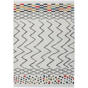 Vloerkleed 410 Wit Zwart Multi Agadir Gratis Retour