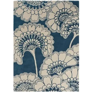 Vloerkleed Midnight 039708 Japanese Floral Gratis Verzending