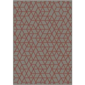 Vloerkleed 826 Grey Red Graphix | Brinker Modern