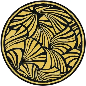 Vloerkleed Gold 039305 Japanese Fans Nieuwe Collectie