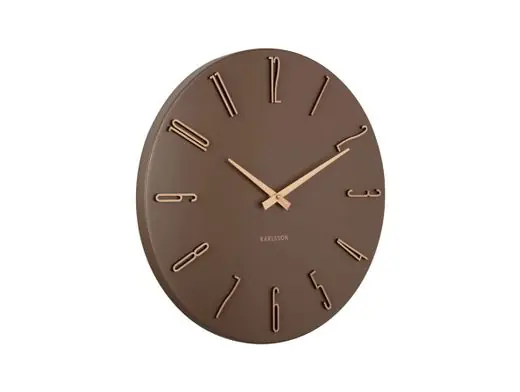 Fabrieksprijs Karlsson Wandklok Esmerado - Medium - Mocca Bruin - Ø40cm