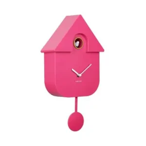 Nieuwe Collectie Karlsson Koekoeksklok Modern Cuckoo - Bright Pink - Helder Roze - 41x21,5x8,5cm