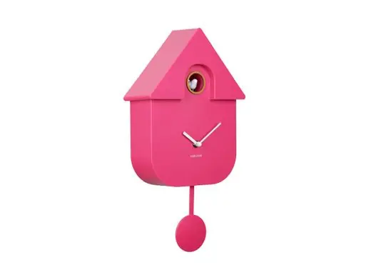 Nieuwe Collectie Karlsson Koekoeksklok Modern Cuckoo - Bright Pink - Helder Roze - 41x21,5x8,5cm