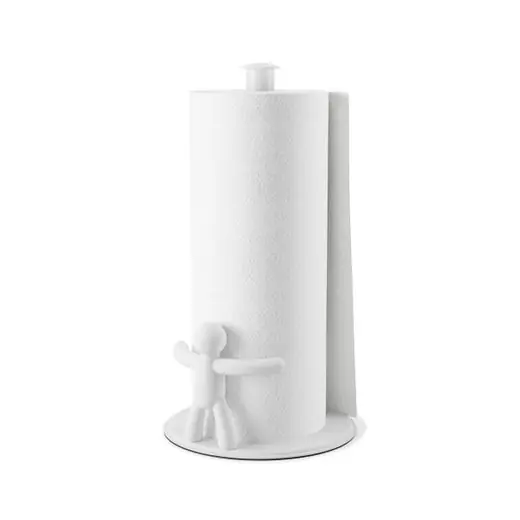 Authentiek Umbra Keukenrolhouder Buddy - Wit - 19x18x34cm