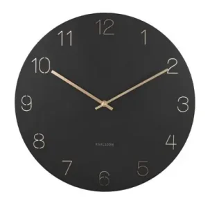 Rechtstreeks Van De Fabrikant Karlsson Wandklok Charm Engraved Numbers - Zwart - Ø40cm