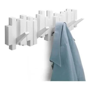 Wereldwijde Verzending Umbra Wandkapstok Sticks - Met 5 Ophanghaken - Wit - 49,5x18,4x2,5cm