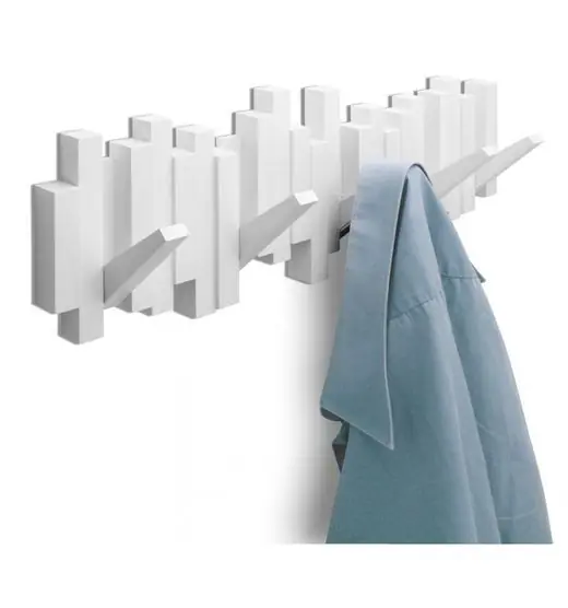 Wereldwijde Verzending Umbra Wandkapstok Sticks - Met 5 Ophanghaken - Wit - 49,5x18,4x2,5cm