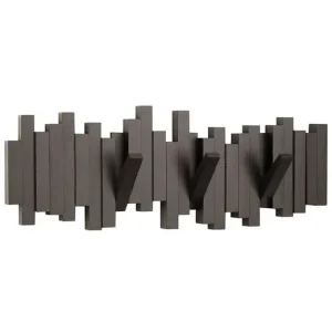 Umbra Wandkapstok Sticks - Met 5 Ophanghaken - Espresso - Bruin - 49,5x18,4x2,5cm Populair