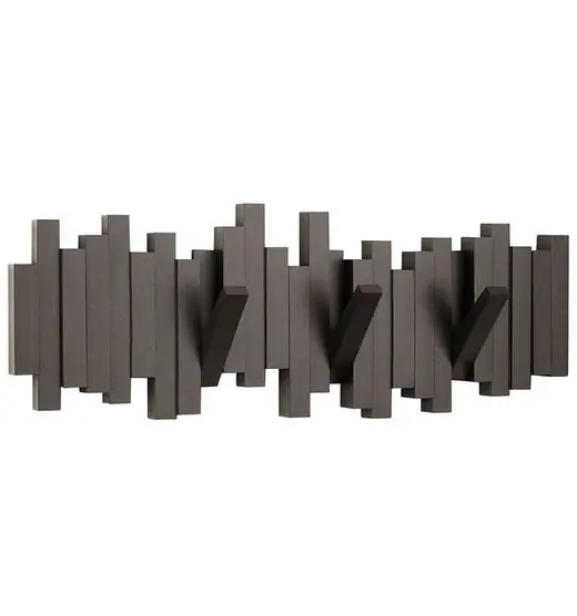 Umbra Wandkapstok Sticks - Met 5 Ophanghaken - Espresso - Bruin - 49,5x18,4x2,5cm Populair