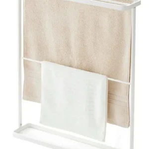 Yamazaki Handdoekhouder Tower - Vrijstaand - 2 laags - Wit - 65x15x75cm Limited Edition
