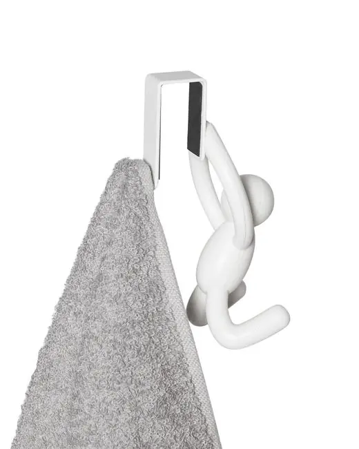 Beperkt Aanbod Umbra Deurhaak Buddy - Set Van 2 - Kastdeurhaakje - Wit - 6x8x13cm
