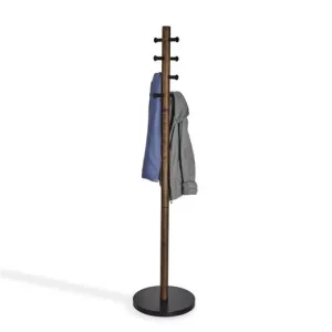 Favoriet Umbra staande kapstok Pillar zwart / walnoot
